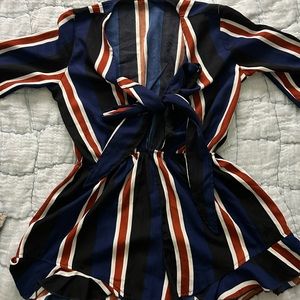 Jeuvre cut tie romper